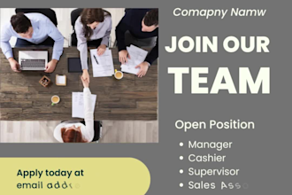 write professional job description and job ads or posts for any position