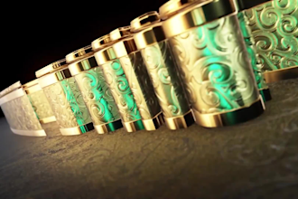 custom 3d gold logo animation