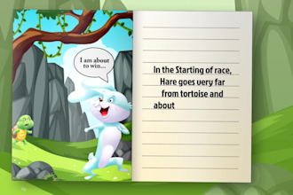 create a cute and amazing animated childrens book trailer