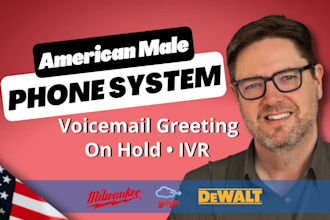 record voicemail greeting on hold message IVR male voiceover