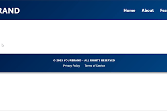 create your unique nav bar and footer, using your brand colors