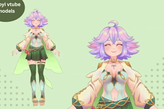 do live2d rigging 2d vtuber model, facerig 3d vtuber model vtube oc