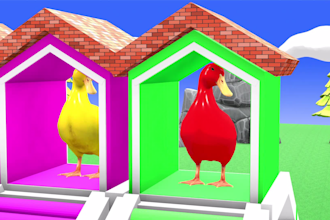 create 3d animals crossing videos