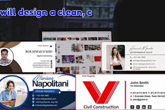 design HTML email signature with your business logo