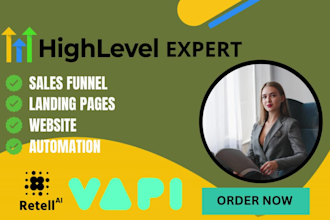 build gohighlevel sales funnel website automation ghl pro retell ai vapi ai