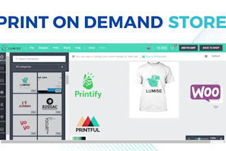 develop print on demad store custom design products