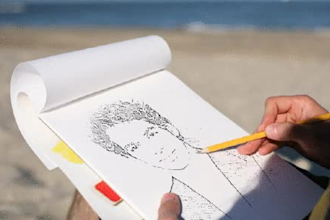 create pencil sketch portrait with or without background
