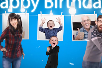 do birthday wish video in funny way