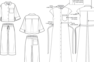create clothing tech pack flat sketches fashion tech pack