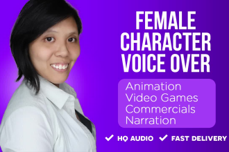 voice young characters for cartoons and video games