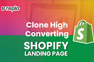 clone shopify landing page design with replo, pagefly or gempages