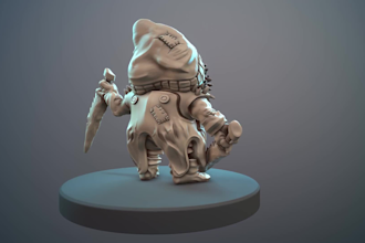 make board game mini character for 3d printing, dnd mini character, dragons mini