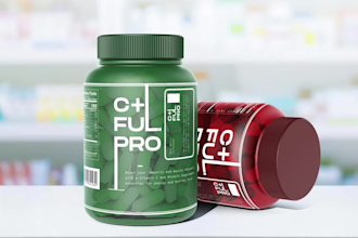 a premium modern supplement product label packaging