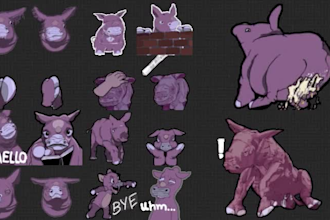 create animated stickers or gifs for your custom characters