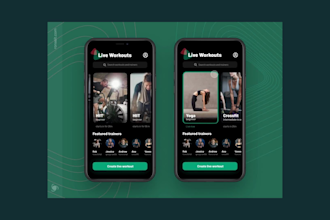 build fitness trainer app, workout app, yoga, gym app, UI UX for android and IOS