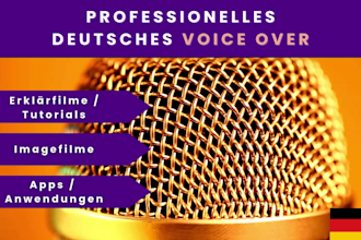 speak the female german voice over for your project