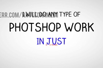 do any photoshop editing fast