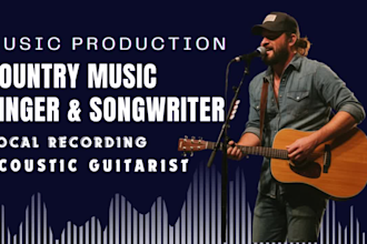 be your pro traditional country male singer acoustic guitarist with great melody