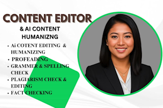 edit, rewrite, and humanise blog posts, articles, or books