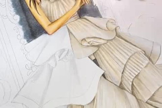 draw an illustration, fashion illustration, portrait