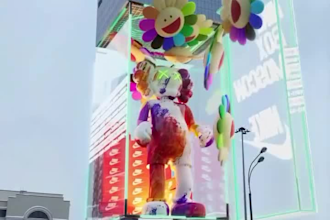 3d anamorphic  modeling, billboard design, vfx animation, cgi fire explosion