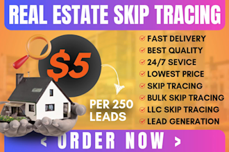 do skip tracing for real estate and llc skip tracing in bulk