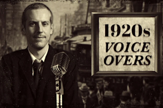 record vintage 1920s radio voice overs