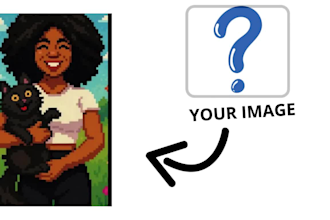 transform your image into custom pixel art portraits