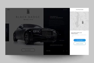 design modern car website or landing page for dealerships
