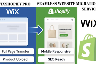 migrate your wix website to shopify professionally wix2shopify pro