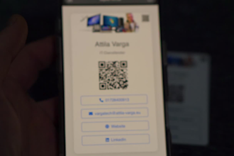 make digital vcf visit card with qr code