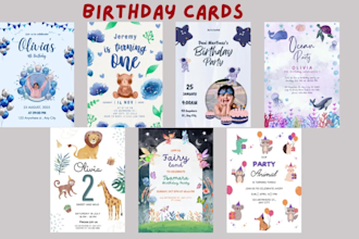 design invitation card wedding birthday baby shower flyer banner business card