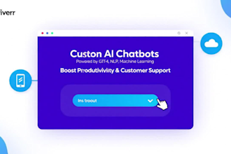 develop a custom ai chatbot for websites, apps or messaging