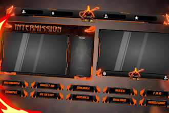 do animated twitch overlay, stream package, stream overlay