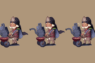 create spine 2d animation cycle for your character