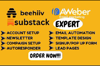 do klaviyo email marketing, substack newsletter, beehiiv, convertkit and hubspot