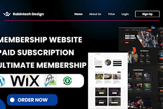 design membership website, paid subscription website on wordpress, wix