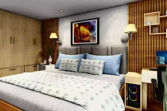 remodel or redesign the bedroom, living room interiors in 3d