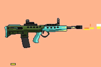 create pixel art guns with animations for video games