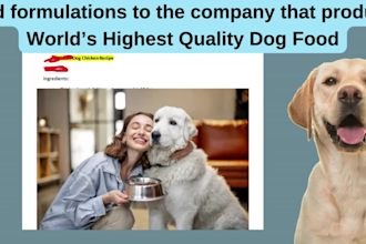 write pet nutrition content