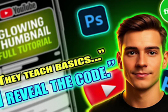 design glowing youtube thumbnails that grab clicks instantly