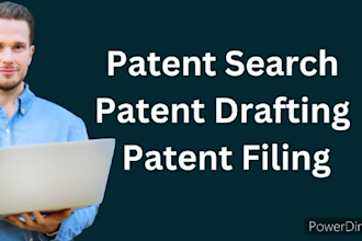 do patent search, drafting and filing of your product or invention