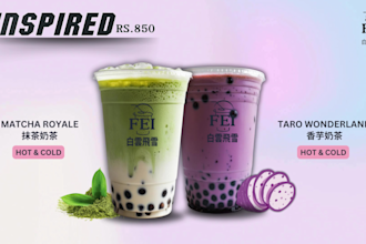 custom boba tea shop branding and menu design eye catching design