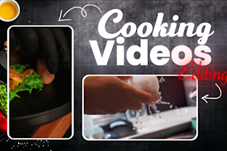 do creative professional cooking and food video editing