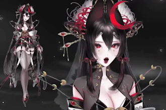 design custom vtuber models, live2d rigging for streaming vrchat anime, pngtuber