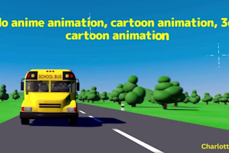 do anime animation, cartoon animation, 3d cartoon animation