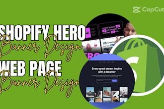 design hero page banner shopify store banner web page banner design