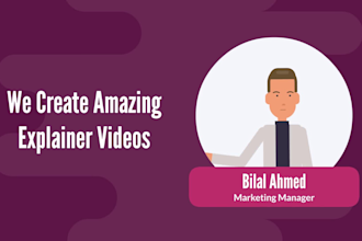 create 2d animation video or marketing video in 24hr
