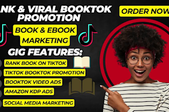 viral book or ebook promotion on my booktok tiktok influencer page to rank book