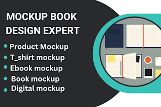 design a eye catching tshirt  ebook book product label mockup
